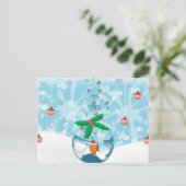 Cartes Pour Fêtes Annuelles Poisson pour animaux de Noël (Debout devant)