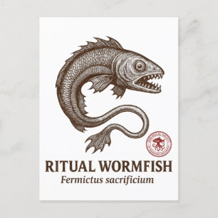 Cartes Pour Fêtes Annuelles Poisson-ver rituel - Lovecraftian biologie