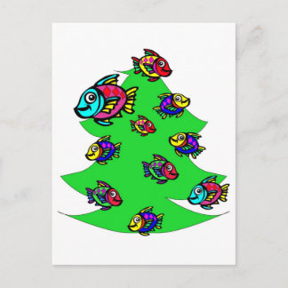 Cartes Pour Fêtes Annuelles poissons à l'arbre de Noël