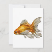 Poissons rouges en aquarelles