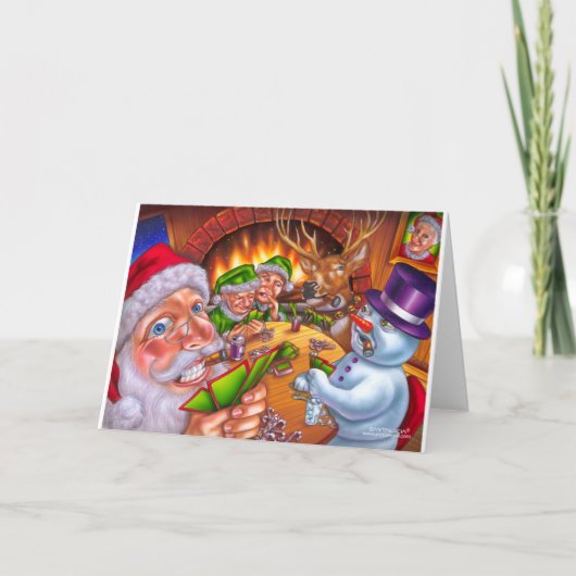 Cartes Pour Fêtes Annuelles poker de noël (Devant)