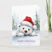 Cartes Pour Fêtes Annuelles Polar Bear Christmas (Devant)