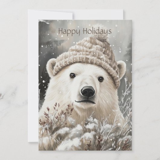 Cartes Pour Fêtes Annuelles Polar Bear Christmas  (Devant)