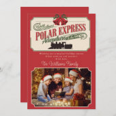 Cartes Pour Fêtes Annuelles Polar Express Train Adventure Believe In Christmas (Devant / Derrière)