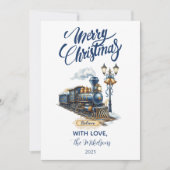 Cartes Pour Fêtes Annuelles Polar Express Train Christmas Party (Devant)