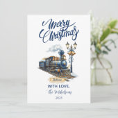 Cartes Pour Fêtes Annuelles Polar Express Train Christmas Party (Debout devant)