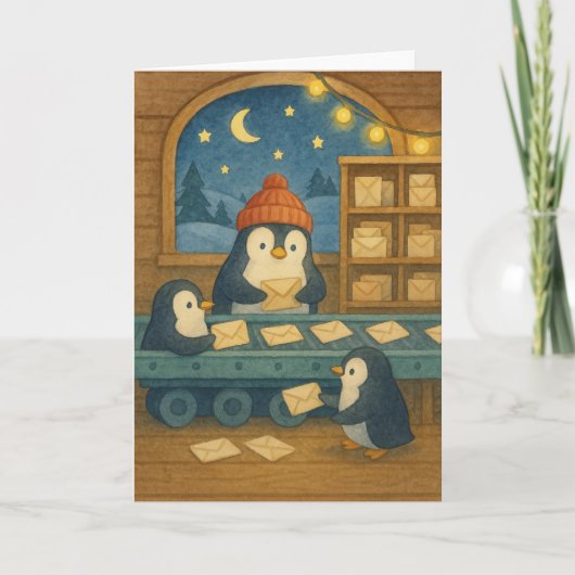 Cartes Pour Fêtes Annuelles Polar Mail Sorting - Cozy Night (Devant)