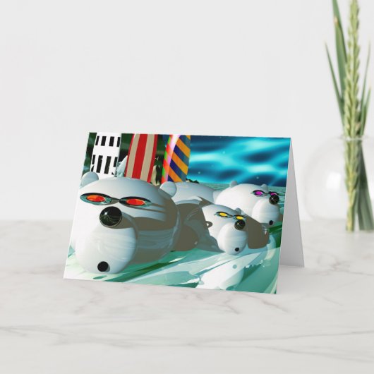 Cartes Pour Fêtes Annuelles Pôle Nord (Devant)