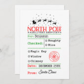 Cartes Pour Fêtes Annuelles Pôle Nord Père Noël Noël personnalisé (Devant / Derrière)