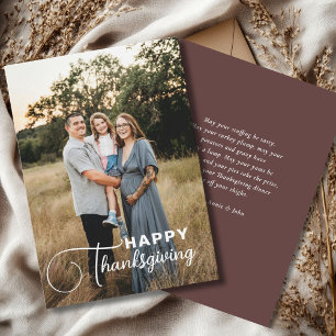 Cartes Pour Fêtes Annuelles Police d'écriture "Joyeux Thanksgiving", 1 Photo