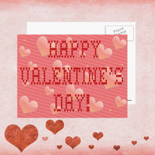 Cartes Pour Fêtes Annuelles Police en forme de coeur minuscule Heureuse Sainte