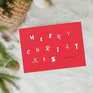 CARTES POUR FÊTES ANNUELLES POLICE FESTIF NOËL