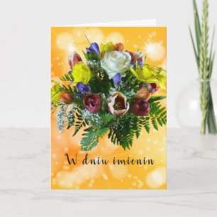 Cartes Pour Fêtes Annuelles Polish name day card imieniny greeting card
