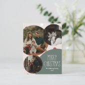 Cartes Pour Fêtes Annuelles Polka Boho vert point Noël Vertical 3 photos (Debout devant)