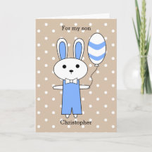 Polka Dot Bleu Bunny Pâques