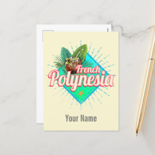 Cartes Pour Fêtes Annuelles Polynésie française Île Pacifique Souvenir Vintage