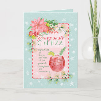 Cartes Pour Fêtes Annuelles Pomegranate Gin Fizz