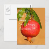 Cartes Pour Fêtes Annuelles Pomegranate Rosh HaShana Postcard (Devant / Derrière)