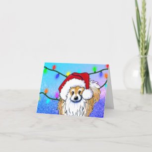 Cartes Pour Fêtes Annuelles Poméranien de Noël KiniArt
