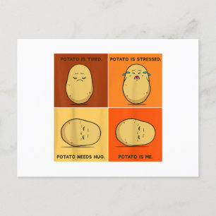 Cartes Pour Fêtes Annuelles Pomme de terre Spud Racine Légumes Tater Vegan Lov