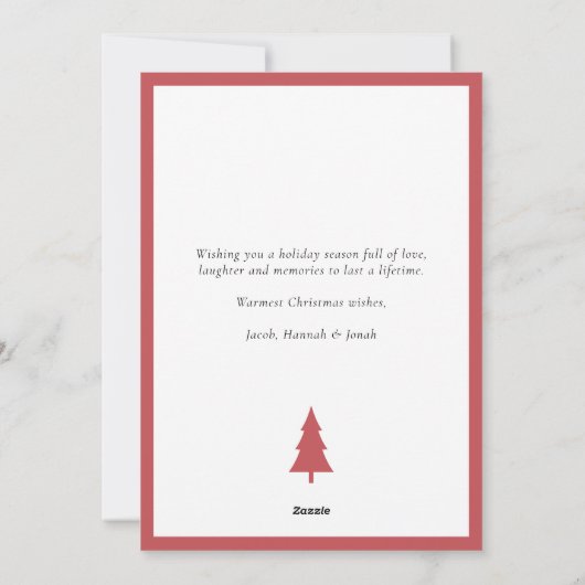 Cartes Pour Fêtes Annuelles Pomme rousse En vichy paillée Noël (Dos)