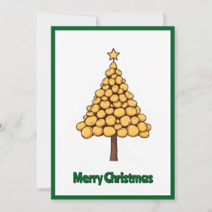 Cartes Pour Fêtes Annuelles Pommes de terre uniques et tendance Joyeux sapin d