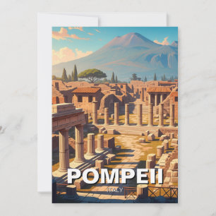 Cartes Pour Fêtes Annuelles Pompéi Italie Mont Vésuve Voyage