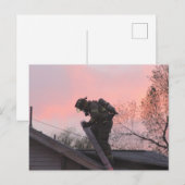 Cartes Pour Fêtes Annuelles Pompier (Devant / Derrière)
