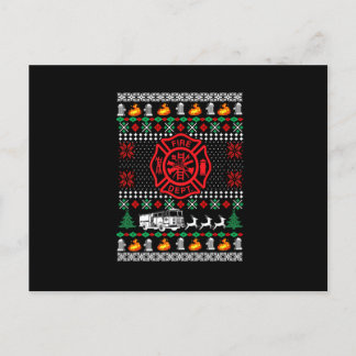 Cartes Pour Fêtes Annuelles Pompier Département des pompiers Noël dégueu drôle