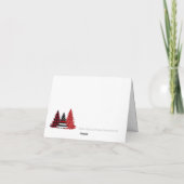 Cartes Pour Fêtes Annuelles Pompier Noël Arbre Rouge Ligne Parties scintillant (Dos)