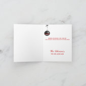 Cartes Pour Fêtes Annuelles Pompier pompier Noël pompier Mince ligne rouge (Intérieur)