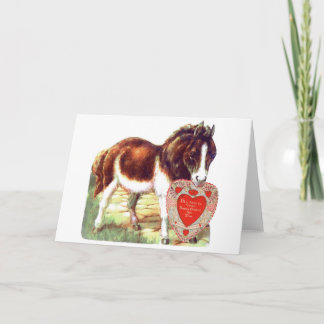 Cartes Pour Fêtes Annuelles Poney Valentine