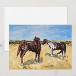 Cartes Pour Fêtes Annuelles Poneys d'Assateague