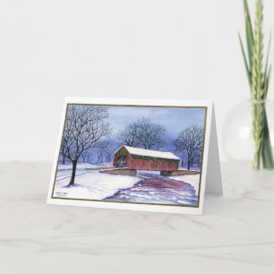 Cartes Pour Fêtes Annuelles Pont couvert