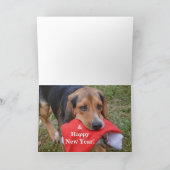 Cartes Pour Fêtes Annuelles Pont couvert rouge Beagle amusant Noël (Intérieur)