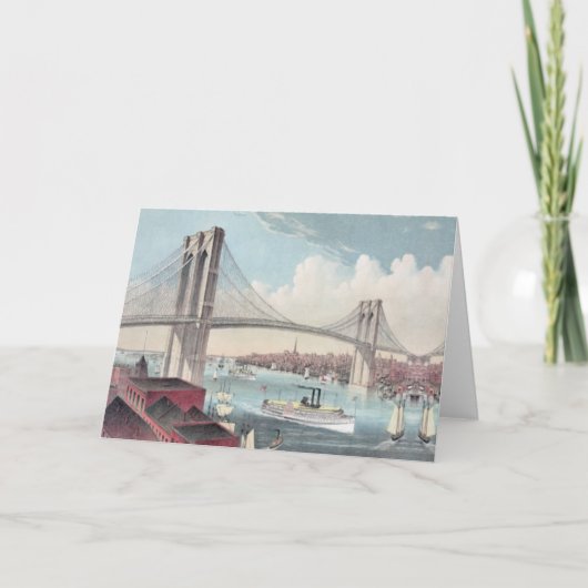 Cartes Pour Fêtes Annuelles Pont de Brooklyn (Devant)