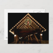 Cartes Pour Fêtes Annuelles Pont de Noël couvert (Devant / Derrière)