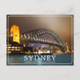 Cartes Pour Fêtes Annuelles Pont de Sydney Harbour de style vintage peint