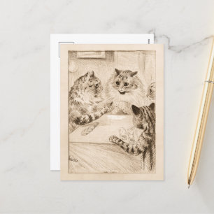 Cartes Pour Fêtes Annuelles Pont des Soupirs par Louis Wain