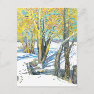 Cartes Pour Fêtes Annuelles pont en hiver