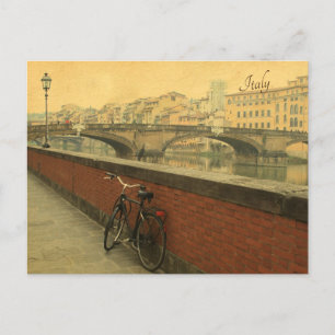 Cartes Pour Fêtes Annuelles Ponte Vecchio Florence Italie Vintage