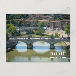 Cartes Pour Fêtes Annuelles Ponts de pierre ornés sur le Tibre Rome Italie