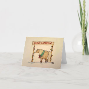 Cartes Pour Fêtes Annuelles Pony Christmas Card