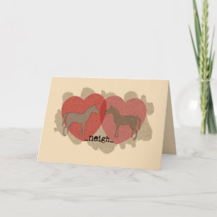 Cartes Pour Fêtes Annuelles Pony Love Valentine's Day Greeting Card