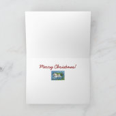 CARTES POUR FÊTES ANNUELLES PONY PULLING PINECONE SLEIGH DE NOËL VOLANT (Intérieur)