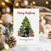 Cartes Pour Fêtes Annuelles Poodé Personnalisé Chien Famille Noël