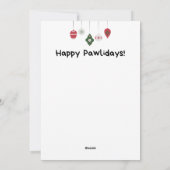 Cartes Pour Fêtes Annuelles Poodle mignon allongé sur Noël Présents Fêtes (Dos)