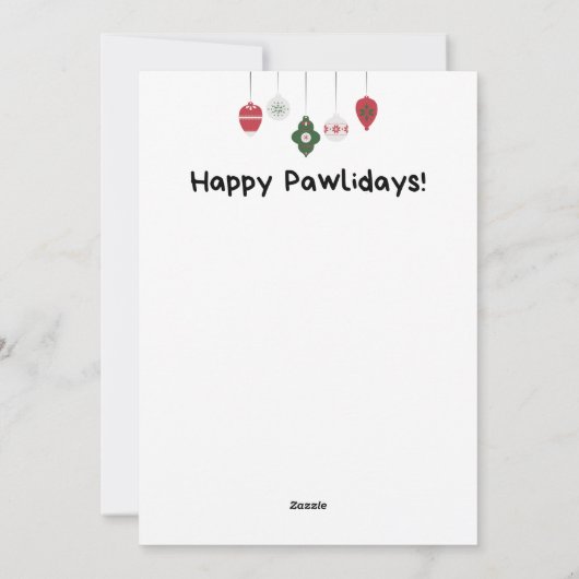 Cartes Pour Fêtes Annuelles Poodle mignon allongé sur Noël Présents Fêtes (Dos)