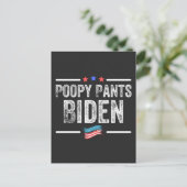 Cartes Pour Fêtes Annuelles Poopy Pants Biden (Debout devant)