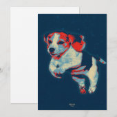 Cartes Pour Fêtes Annuelles Pop Art Chien | Heureux Beagle (Devant / Derrière)